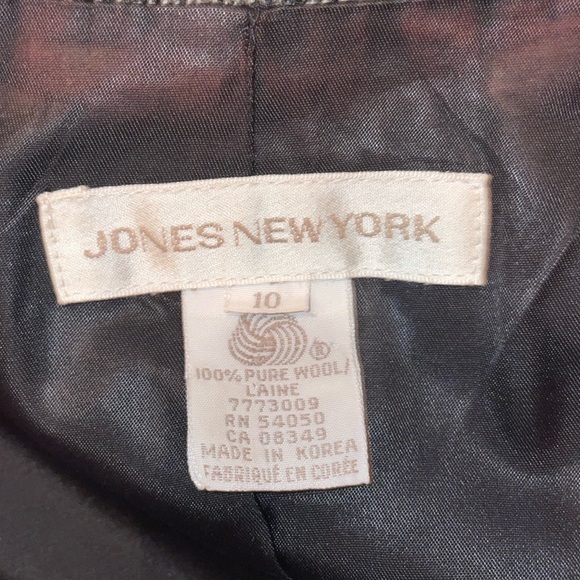 Jones New York 10 Tweed Jacket Black&White,Single-Breasted Detailing sleeve cuff - Picture 2 of 14